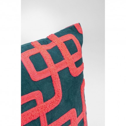 Coussin Chain rouge et noir Kare Design