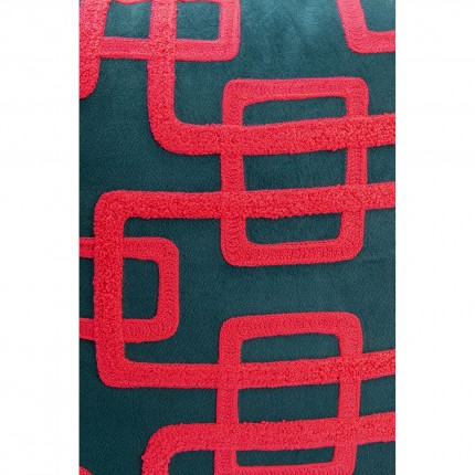 Coussin Chain rouge et noir Kare Design Coussin Chain rouge et noir Kare Design