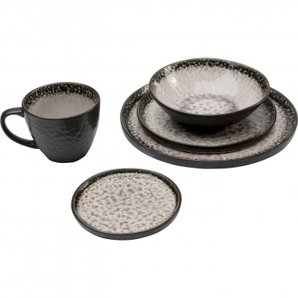 Plate Soho grey Ø27cm (4/set) Kare Design