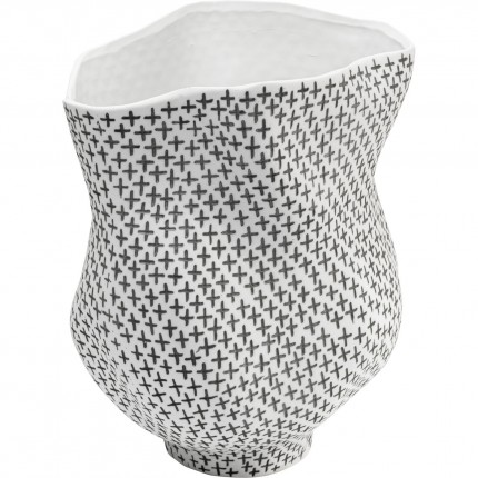 Vase anémone 35cm noir et blanc Kare Design
