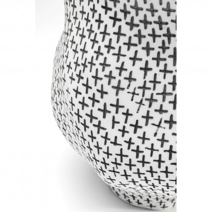 Vase anémone 35cm noir et blanc Kare Design