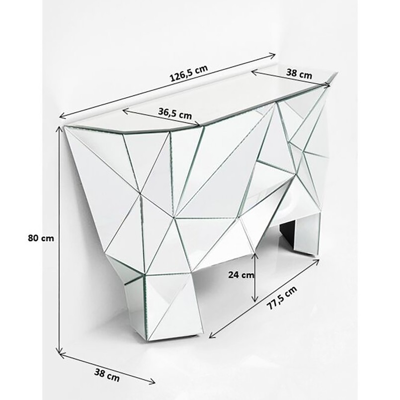 Multicolored glass console - Prisma - Kare Design