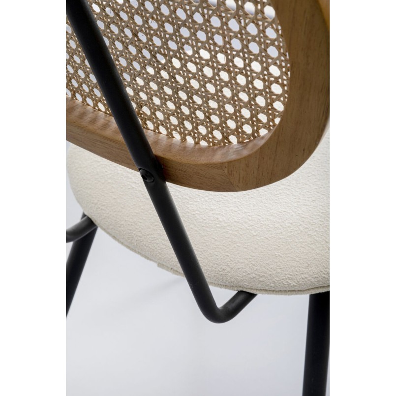 Ensemble table et 2 chaises blanches - Bistrot Rosali - Kare Design