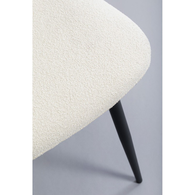 Ensemble table et 2 chaises blanches - Bistrot Rosali - Kare Design