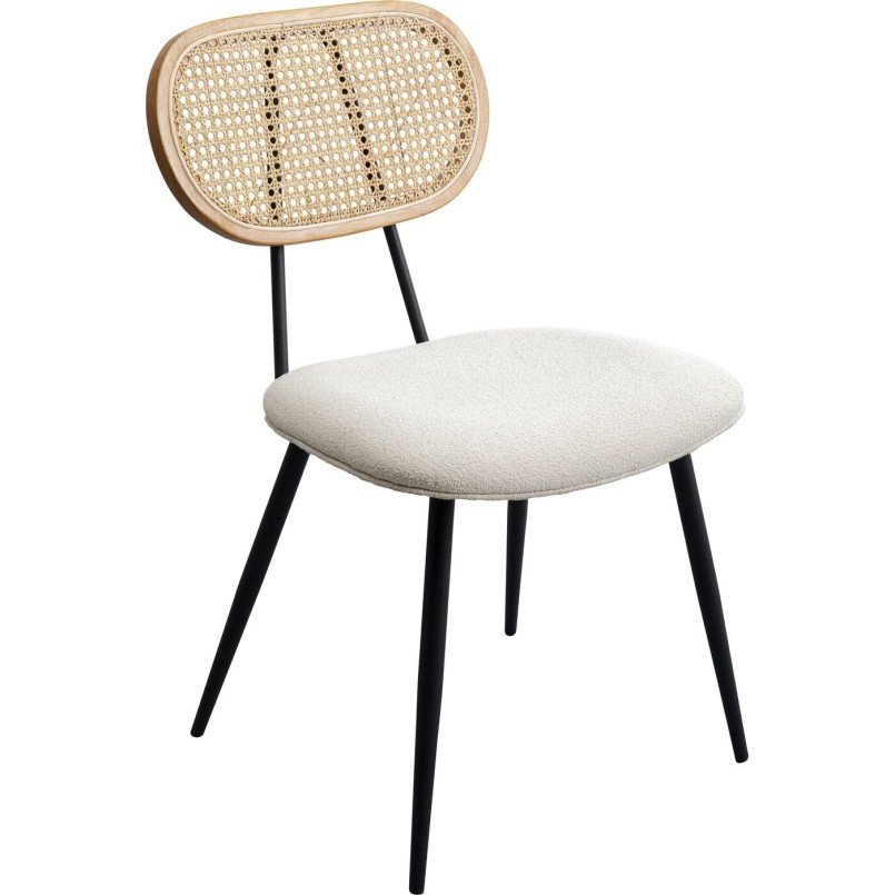 Ensemble table et 2 chaises blanches - Bistrot Rosali - Kare Design