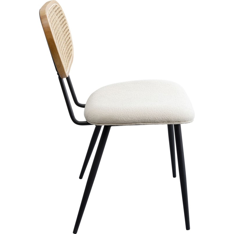 Ensemble table et 2 chaises blanches - Bistrot Rosali - Kare Design