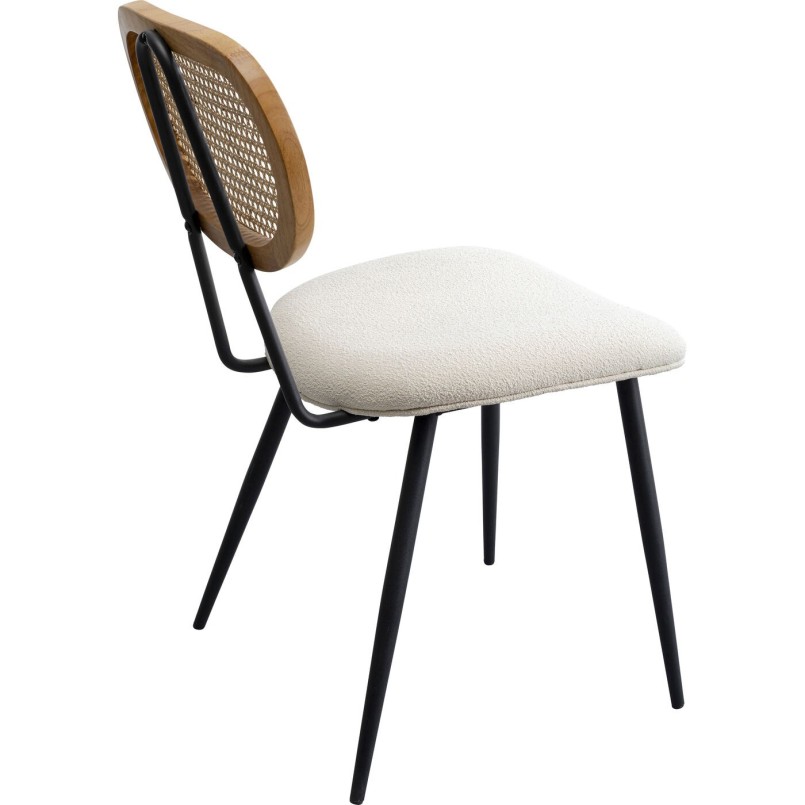 Ensemble table et 2 chaises blanches - Bistrot Rosali - Kare Design