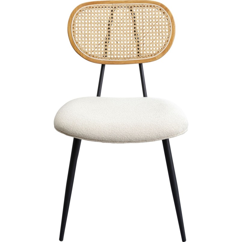 Ensemble table et 2 chaises blanches - Bistrot Rosali - Kare Design
