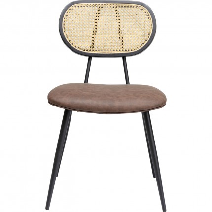 Set table and 2 chairs brown Bistrot Rosali Kare Design