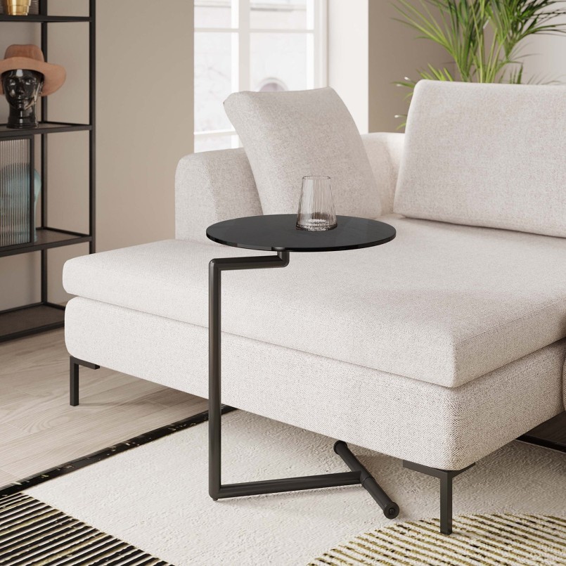 Black wood and steel side table - Easy Living - Kare Design