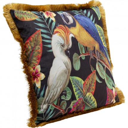 Cushion Fringe exotic birds Kare Design
