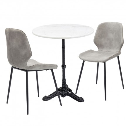 Set table and 2 chairs Bistrot Honeymoon Kare Design