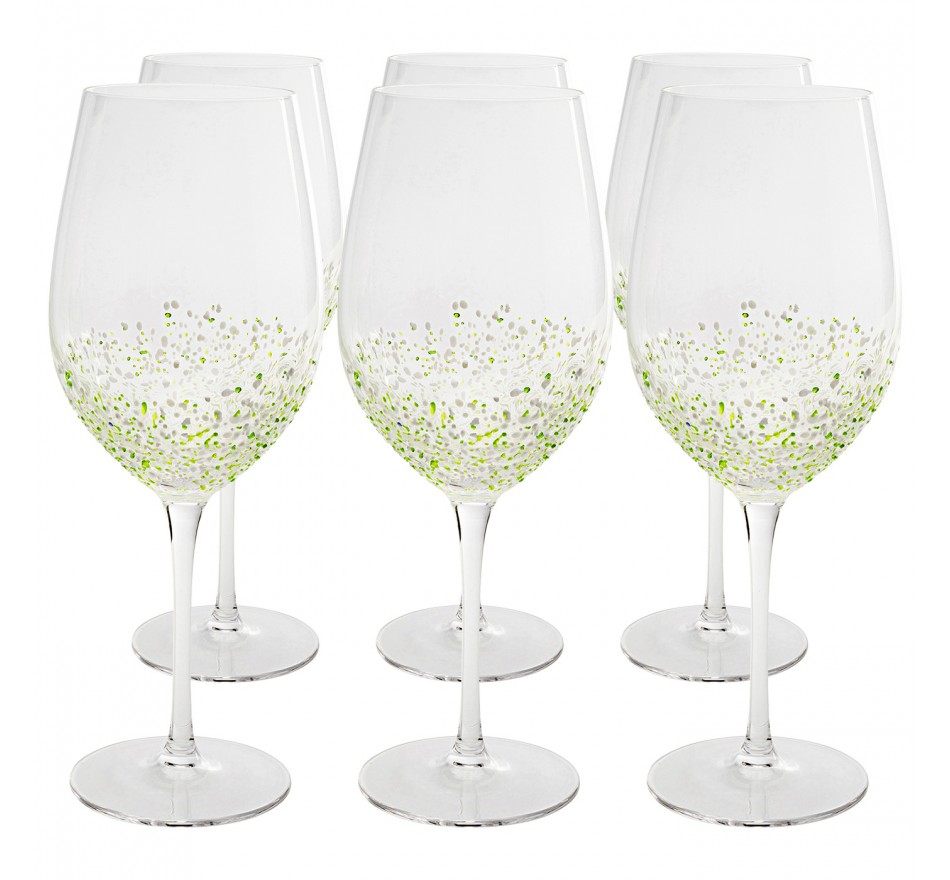 Verres à vin Confetti verts set de 6 Kare Design Verres à vin Confetti verts set de 6 Kare Design