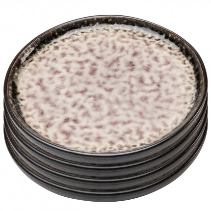 Plate Soho grey Ø14cm (4/set) Kare Design