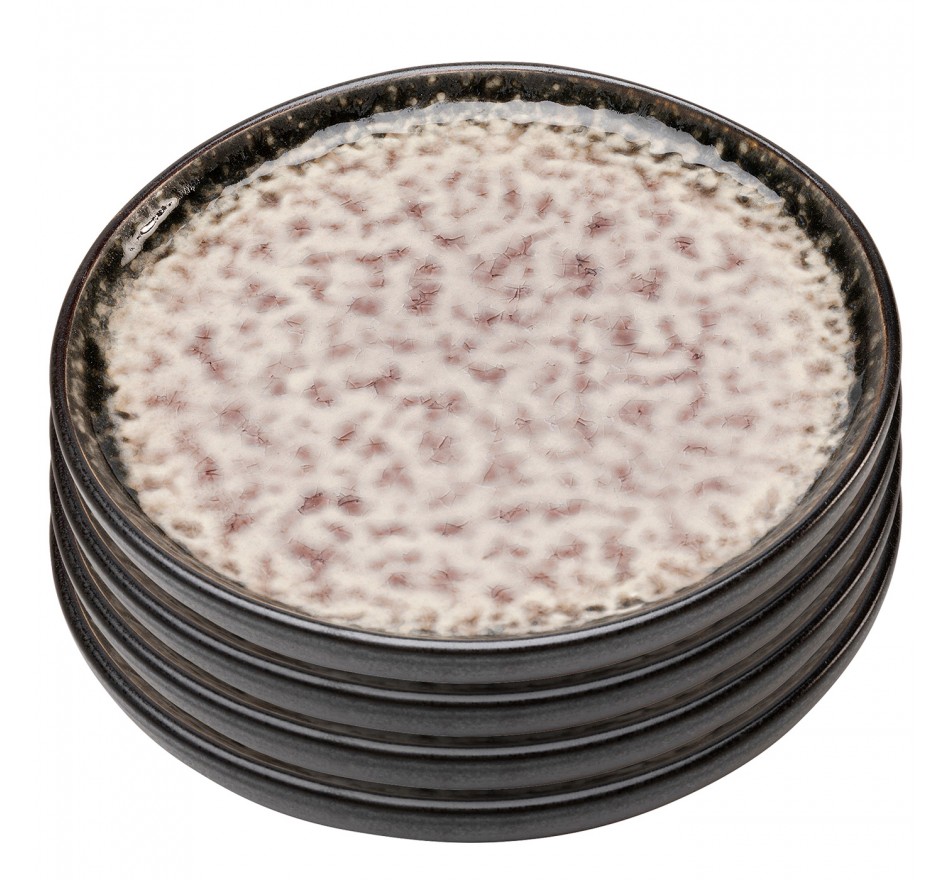 Plate Soho grey Ø14cm (4/set) Kare Design Plate Soho grey Ø14cm (4/set) Kare Design