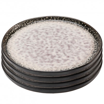 Assiettes Soho grises 21cm set de 4 Kare Design