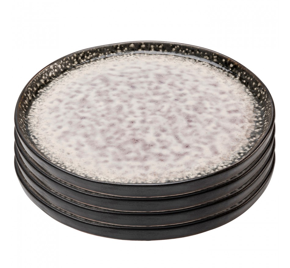 Plate Soho grey Ø21cm (4/set) Kare Design Plate Soho grey Ø21cm (4/set) Kare Design