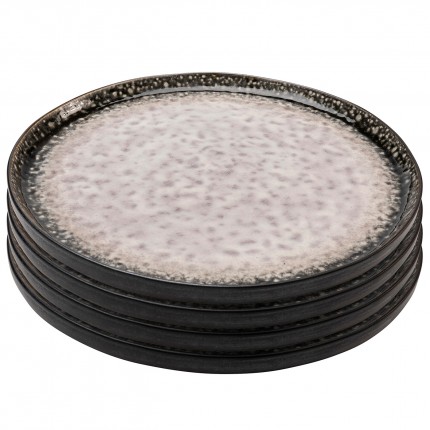 Plate Soho grey Ø27cm (4/set) Kare Design
