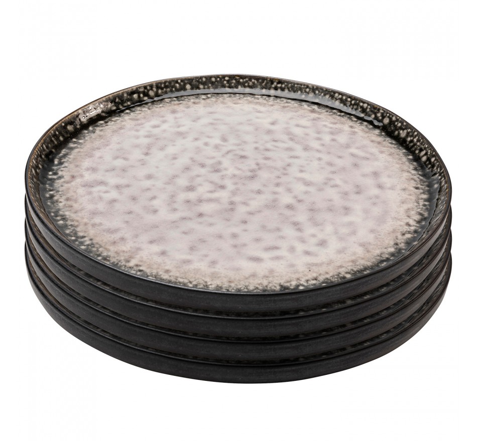 Plate Soho grey Ø27cm (4/set) Kare Design Plate Soho grey Ø27cm (4/set) Kare Design