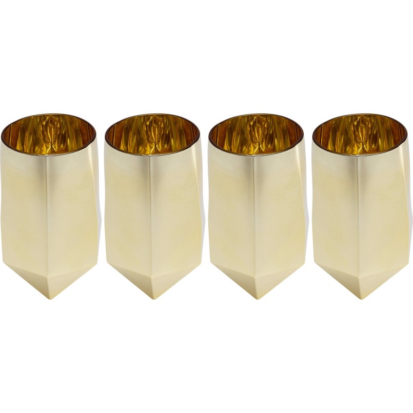 Verres à eau dorés - Diamond - Kare Design