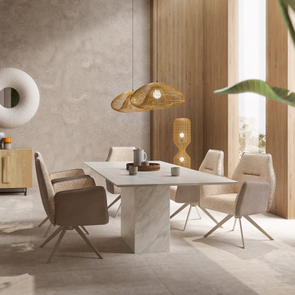 Table Artistico marbre blanc 200x100cm Kare Design