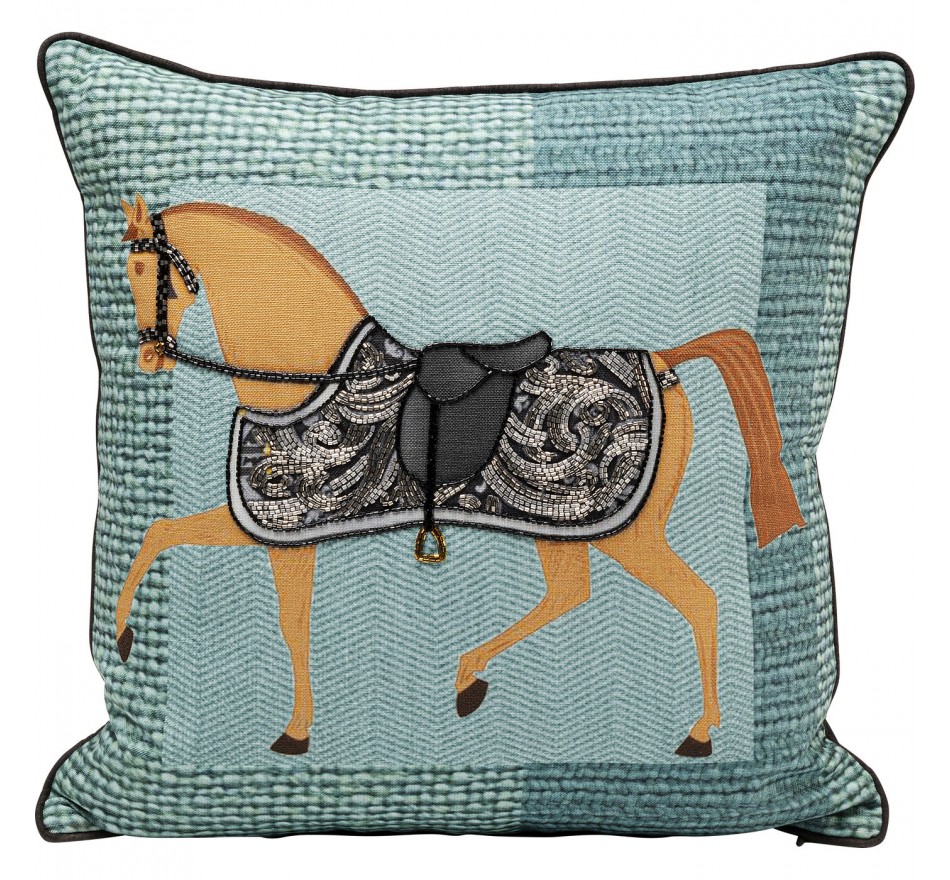 Coussin bleu cheval Kare Design Coussin bleu cheval Kare Design