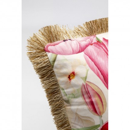 Coussin à franges tulipes Kare Design Coussin à franges tulipes Kare Design