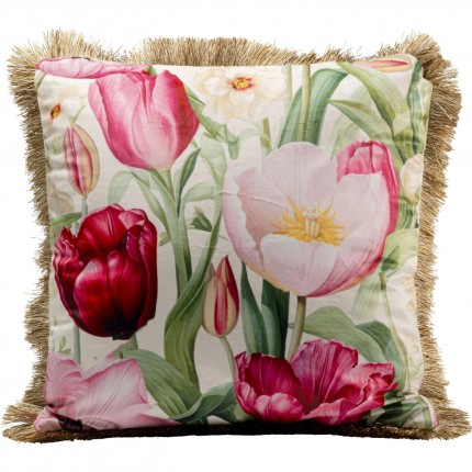 Coussin à franges tulipes Kare Design Coussin à franges tulipes Kare Design