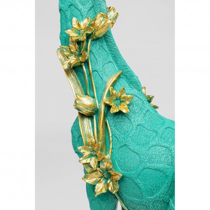 Déco girafe verte fleurs XL 76cm Kare Design
