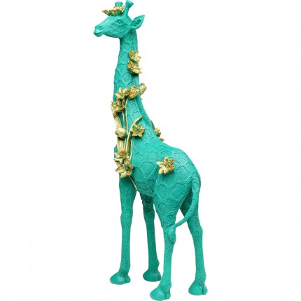 Déco girafe verte fleurs XL 76cm Kare Design