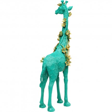 Déco girafe verte fleurs XL 76cm Kare Design
