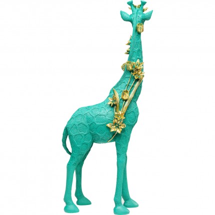 Déco girafe verte fleurs XL 76cm Kare Design