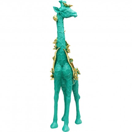 Déco girafe verte fleurs XL 76cm Kare Design