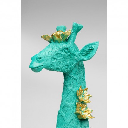 Déco girafe verte fleurs XL 76cm Kare Design