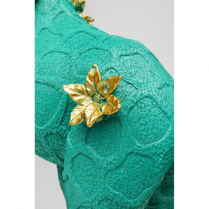 Déco girafe verte fleurs XL 76cm Kare Design
