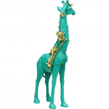 Déco girafe verte fleurs XL 76cm Kare Design