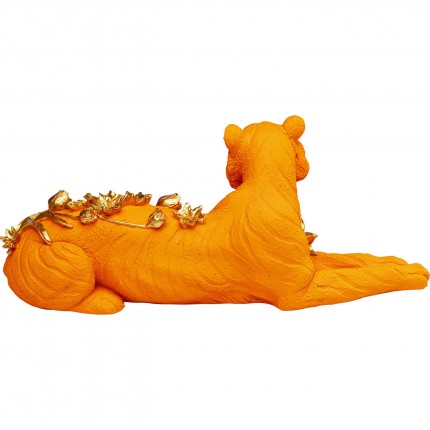 Déco tigre orange fleurs XL 61cm Kare Design