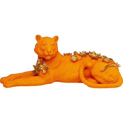 Déco tigre orange fleurs XL 61cm Kare Design