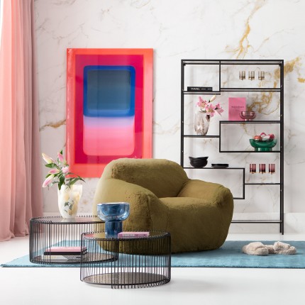 Armchair Mika 115cm green olive Kare Design