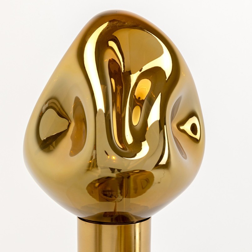 Gold-Toned Glass and Marble Floor Lamp - Supernova - Kare Design