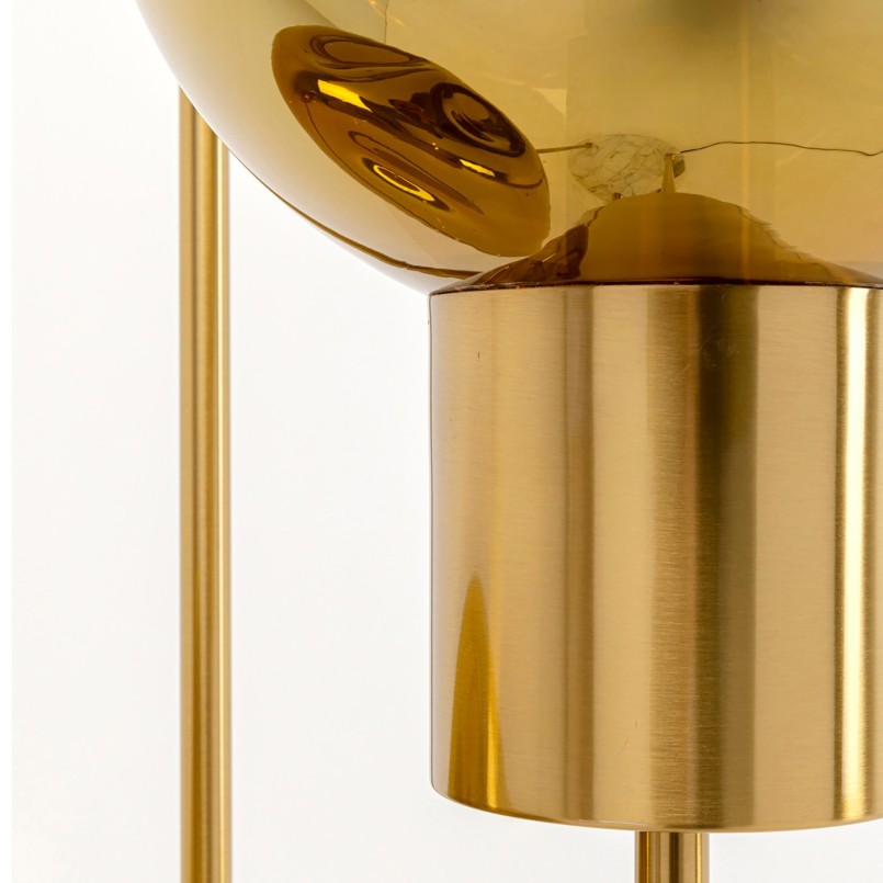 Gold-Toned Glass and Marble Floor Lamp - Supernova - Kare Design