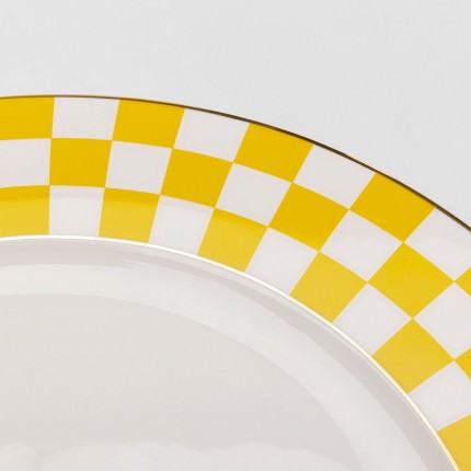 Assiettes Harlequin 27cm jaunes set de 6 Kare Design