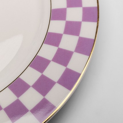Assiettes Harlequin 21cm violettes set de 6 Kare Design