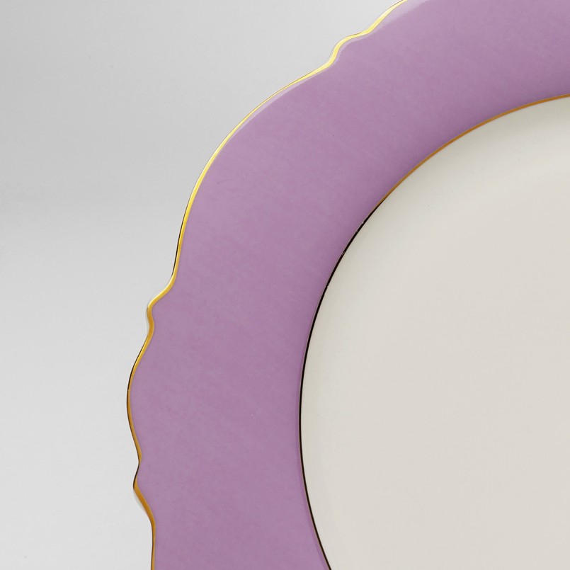 Assiettes rétro violettes et blanches - Harlequin - Kare Design