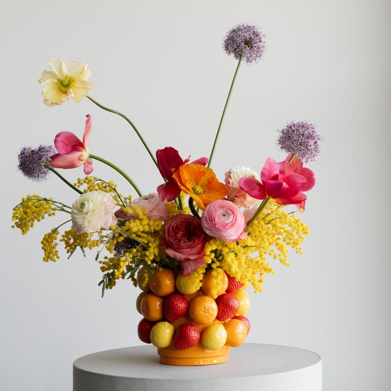 Vase en porcelaine oranges, fraises et citrons - Kare Design