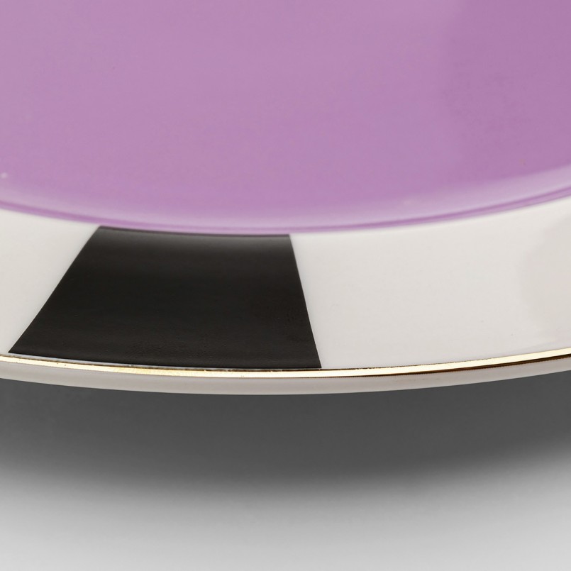 Plat rétro violet en porcelaine - Harlequin - Kare Design