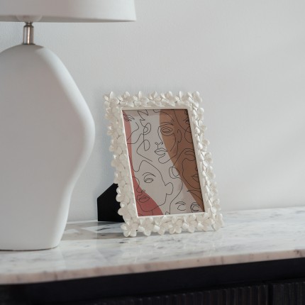 Picture Frame white flowers 18x23cm Kare Design