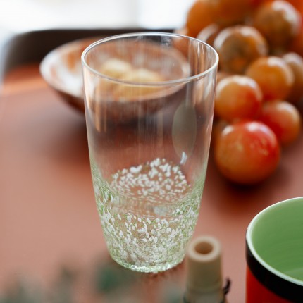 Water Glass Confetti green (4/set) Kare Design