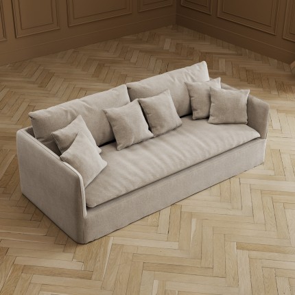 Sofa Boheme 3-seater cream Kare Design