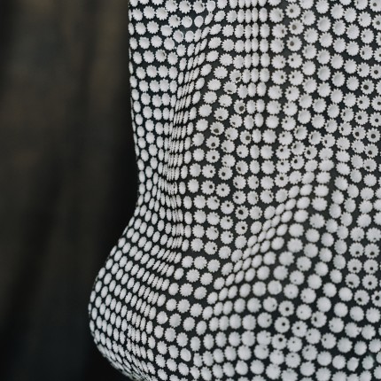 Vase anemone 43cm black and white Kare Design